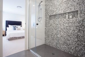 bathroom featured wall tile