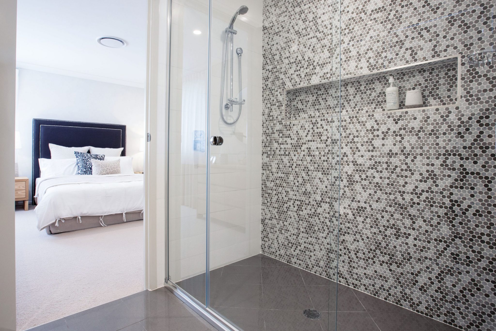 bathroom featured wall tile