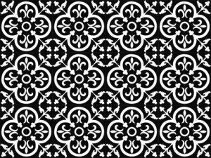 black pattern tile