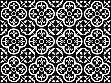 black pattern tile