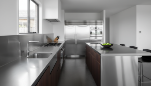 Custom stainless steel benchtops