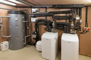 hydronic heat pump system