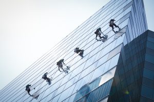 High rise window cleaning