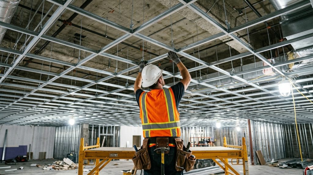 suspended drywall ceiling