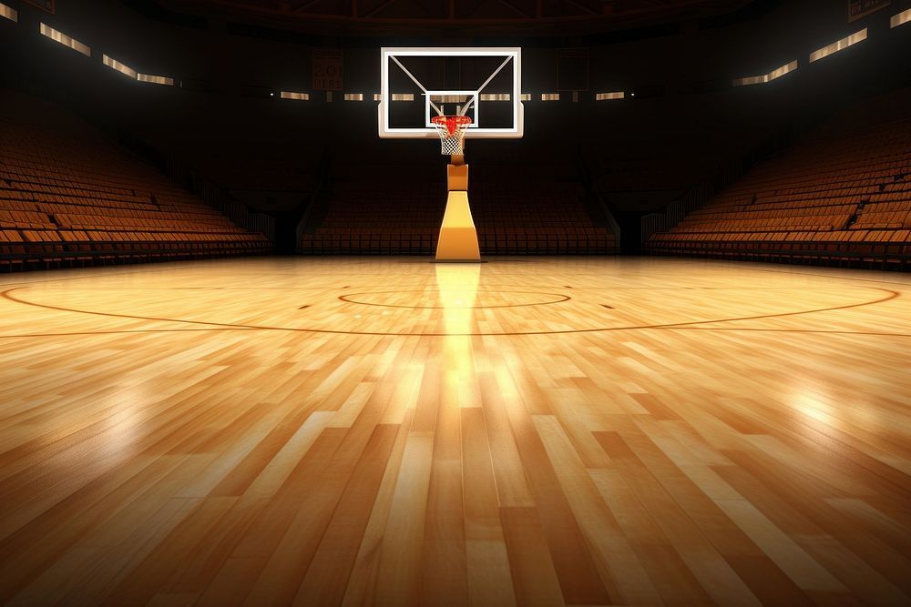 Basketball sports floor arena. AI generated Image by rawpixel.