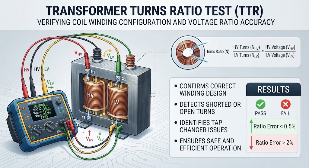 transformer turns ratio test