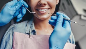 Woman in dental clinic